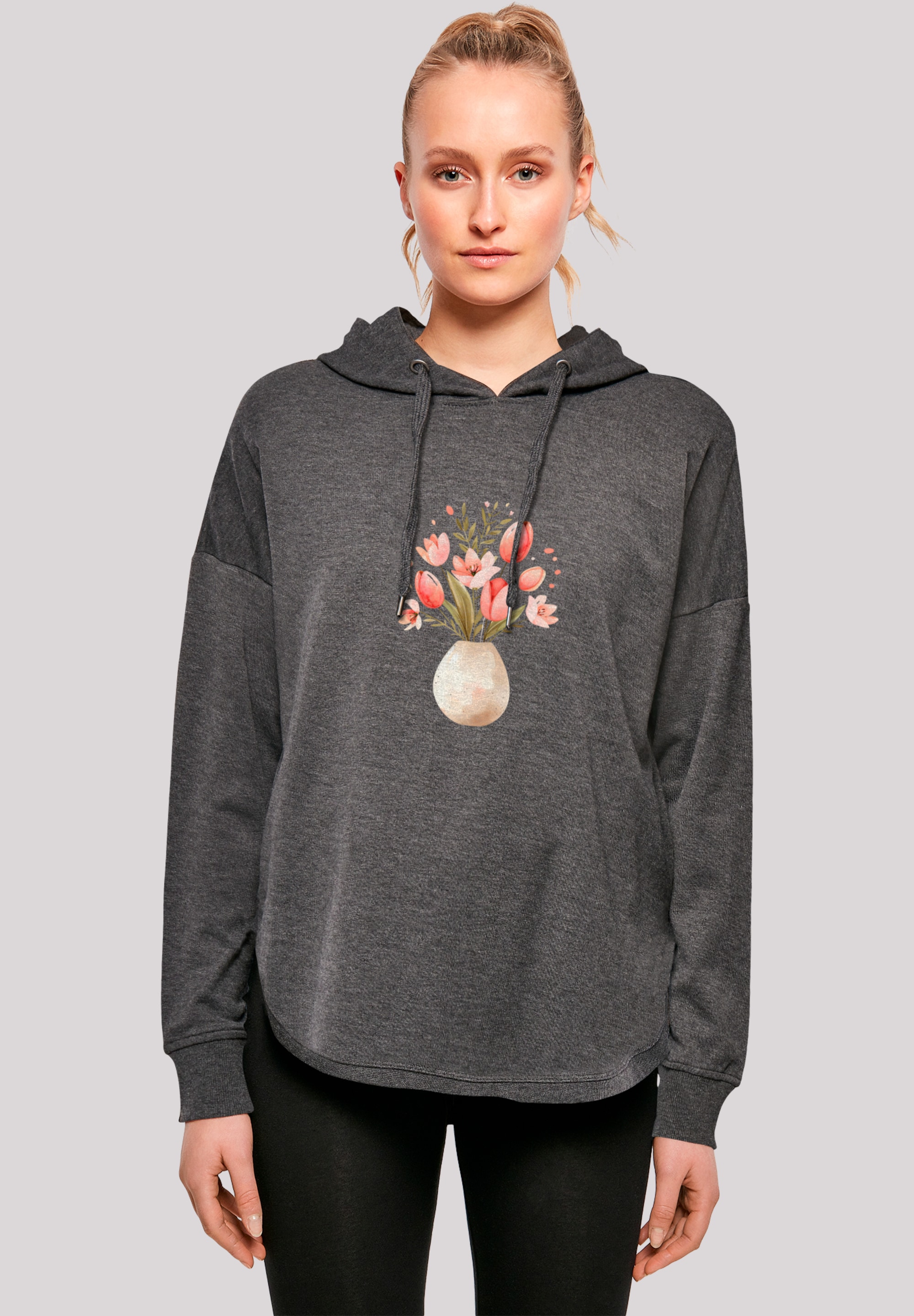 F4NT4STIC Kapuzenpullover "Rosa Frühlingsblumenstrauß in Vase", Premium Qua günstig online kaufen