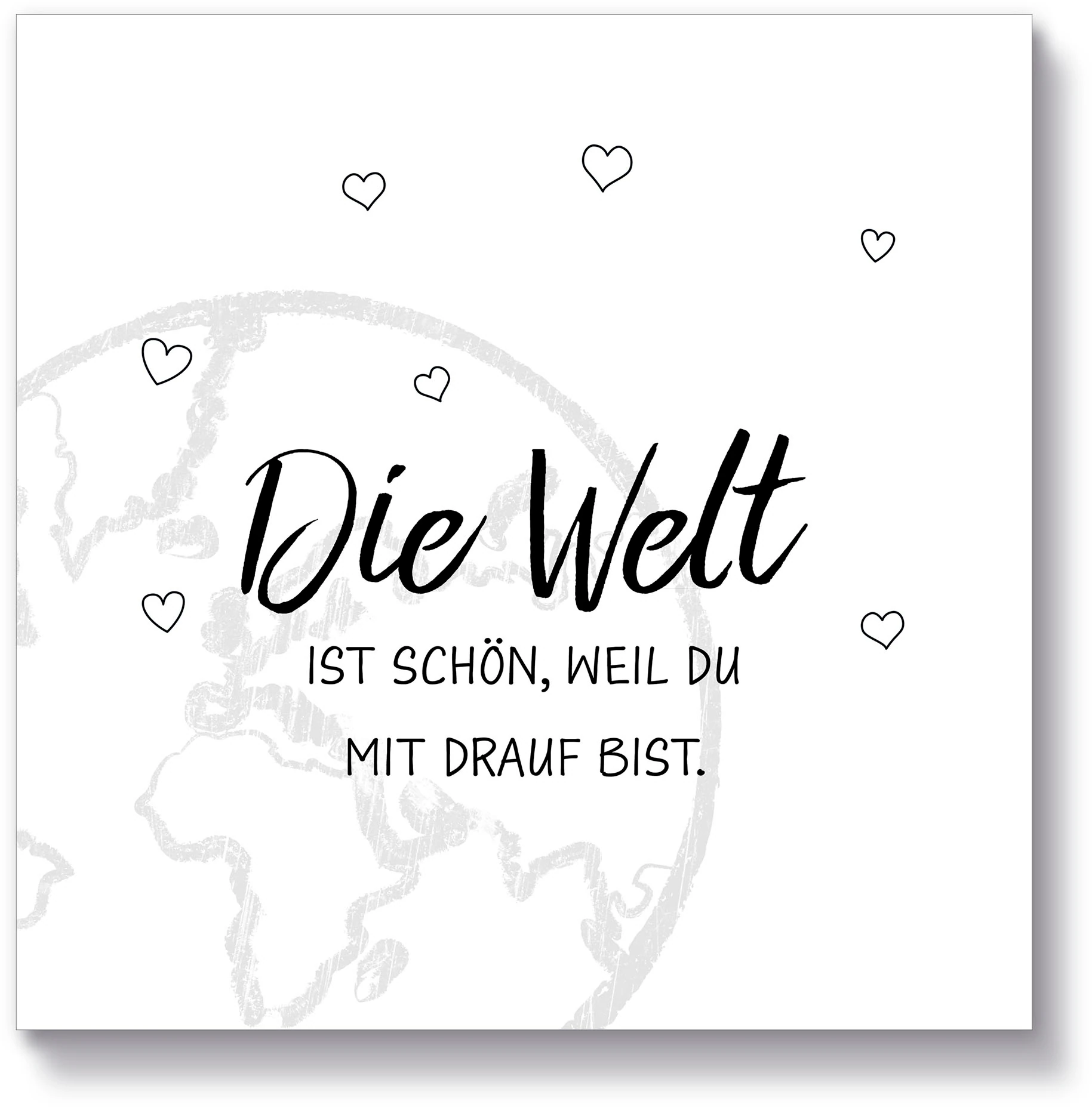 Artland Holzbild "Die Welt", Sprüche & Texte, (1 St.) günstig online kaufen