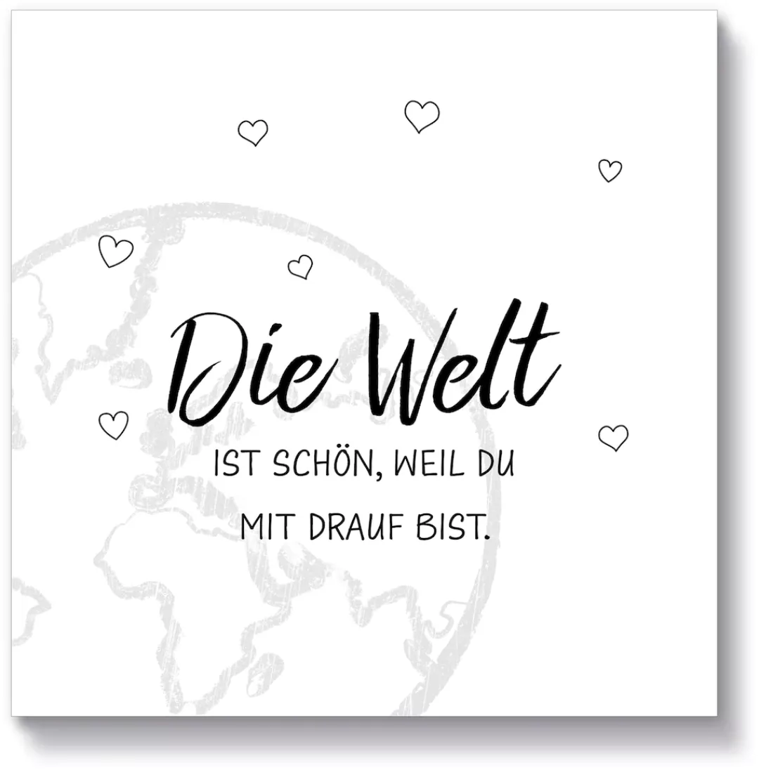 Artland Holzbild "Die Welt", Sprüche & Texte, (1 St.) günstig online kaufen