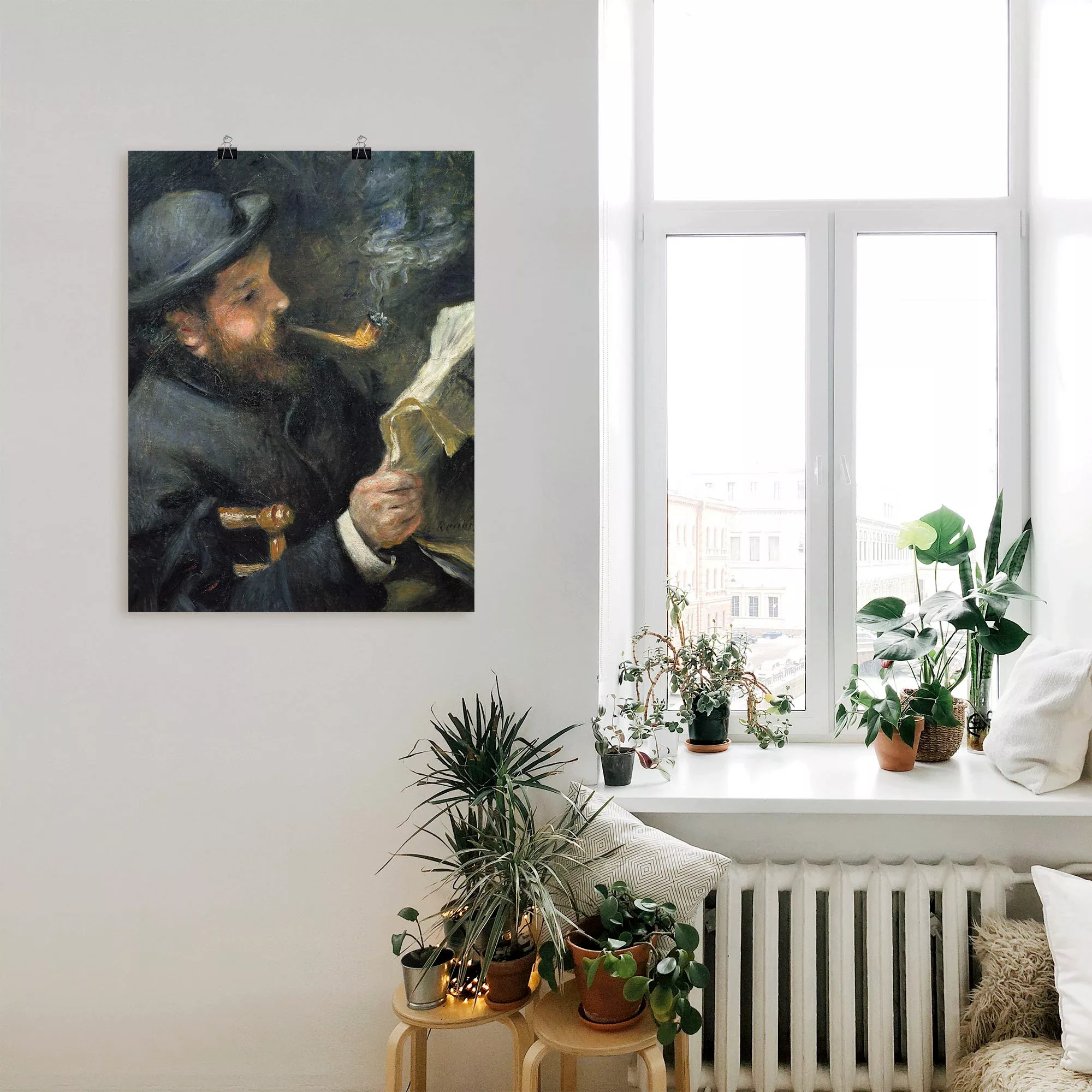Artland Wandbild »Bildnis Claude Monet mit Pfeife«, Mann, (1 St.), als Lein günstig online kaufen