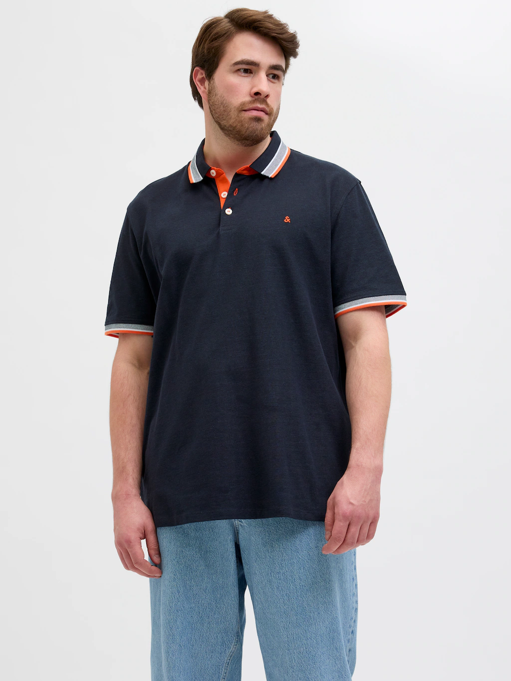 Jack & Jones PlusSize Poloshirt "JJEPAULOS POLO SS NOOS PLS", mit Logo Stic günstig online kaufen