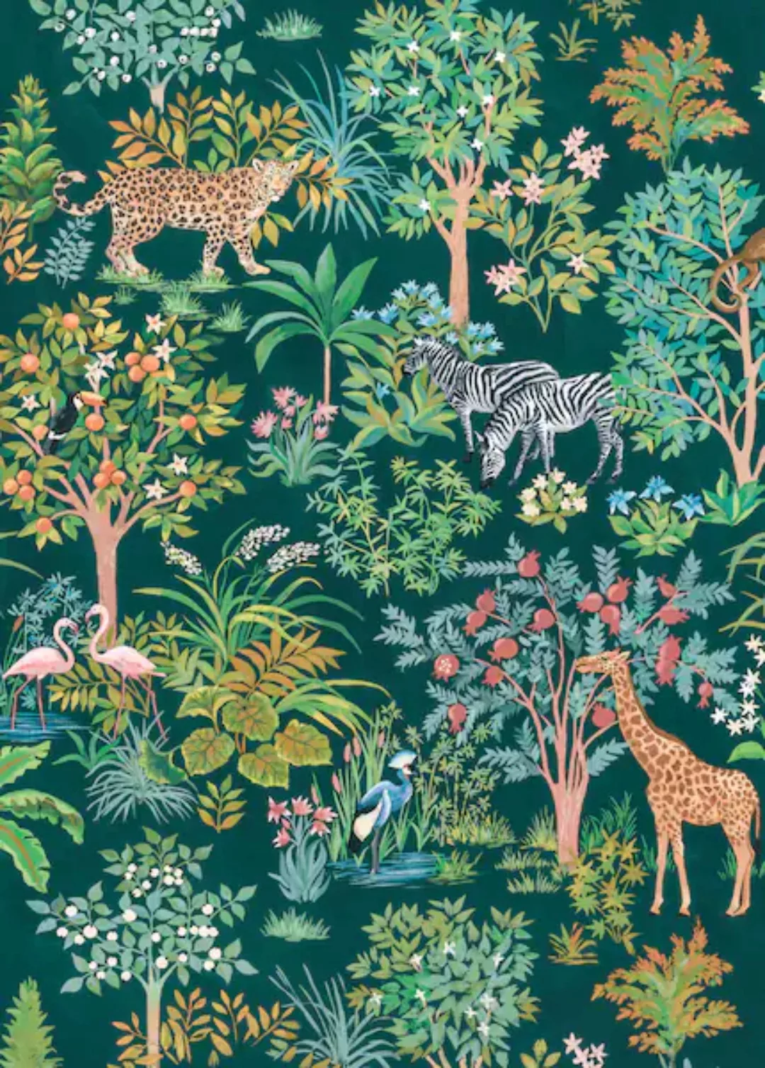 KOMAR Vlies Fototapete - Happy Jungle - Größe 200 x 280 cm mehrfarbig günstig online kaufen