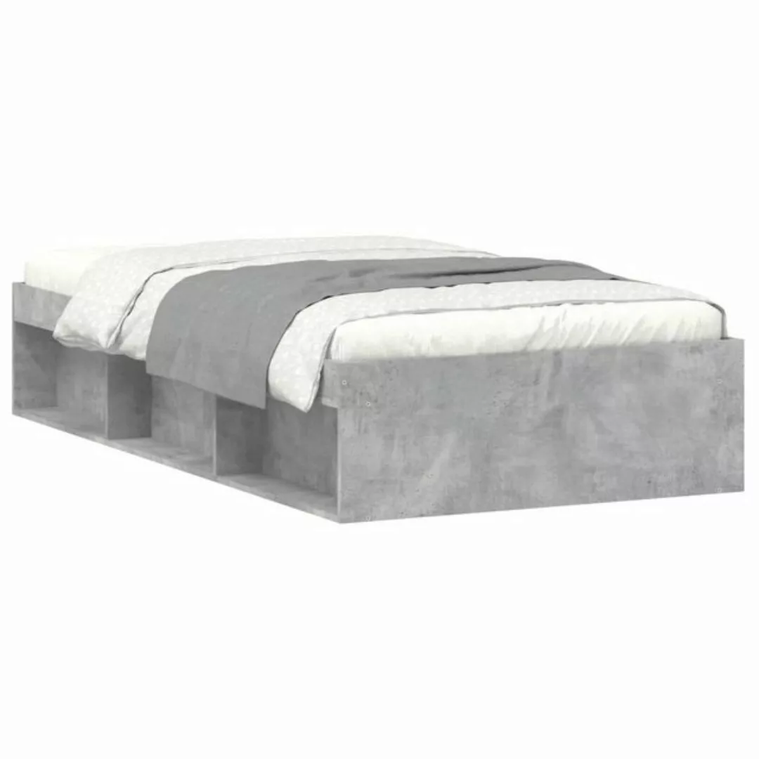 vidaXL Bett Bettgestell Betongrau 90x200 cm günstig online kaufen