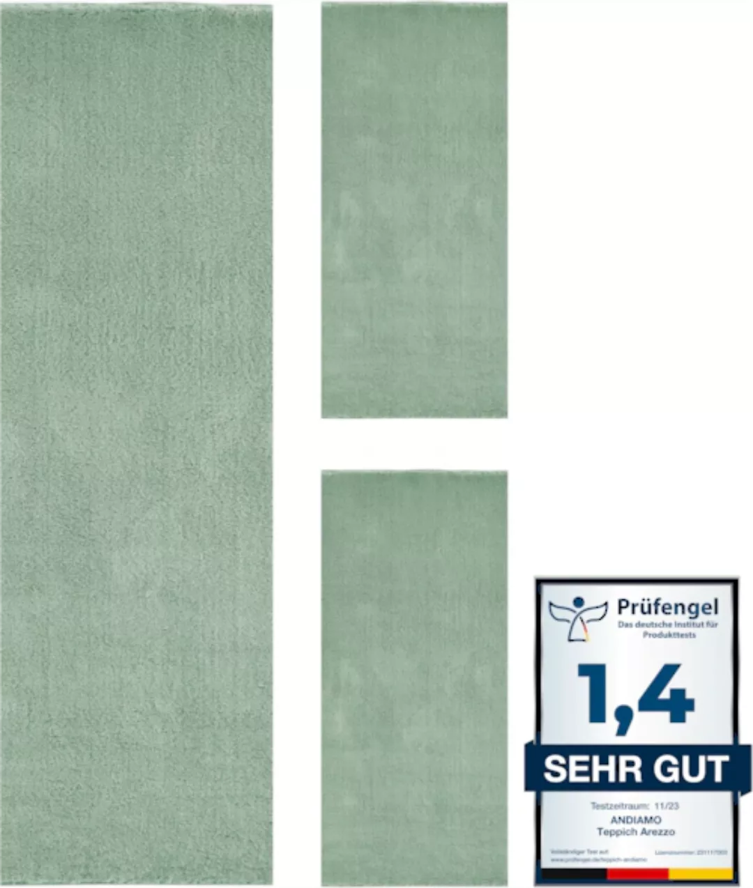 Andiamo Bettumrandung »Arezzo«, (1 tlg.), Uni Farben, weicher Flor, waschba günstig online kaufen