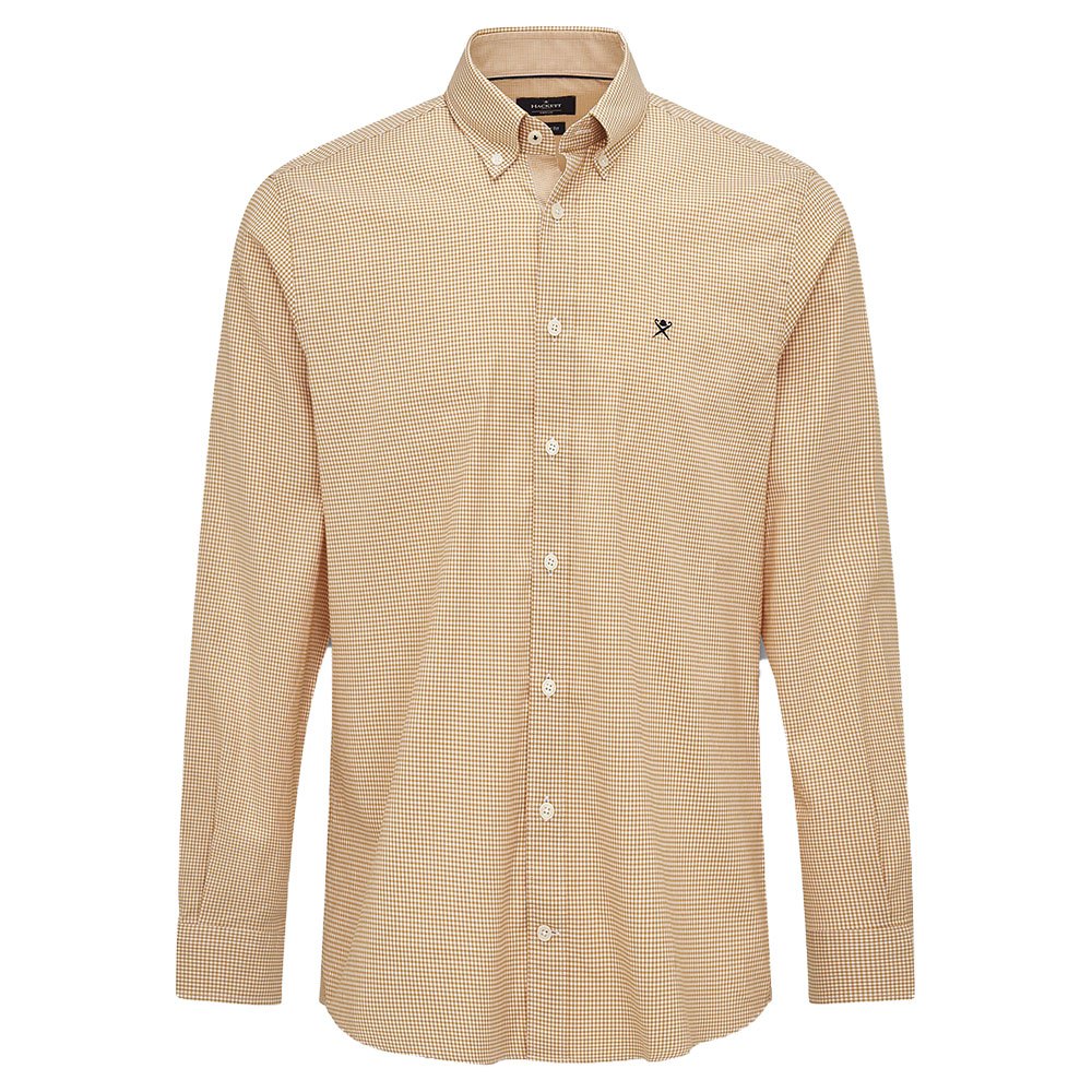 Hackett Pinpoint Gingham Langarm-shirt M Mustard / Wht günstig online kaufen