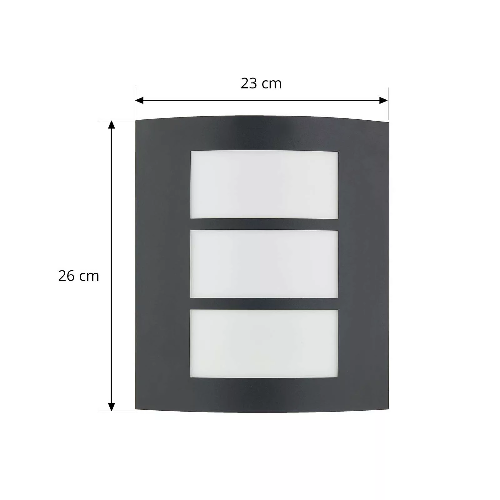 Lindby Außenwandlampe Vimal, E27, 26 cm, schwarz, Aluminium günstig online kaufen