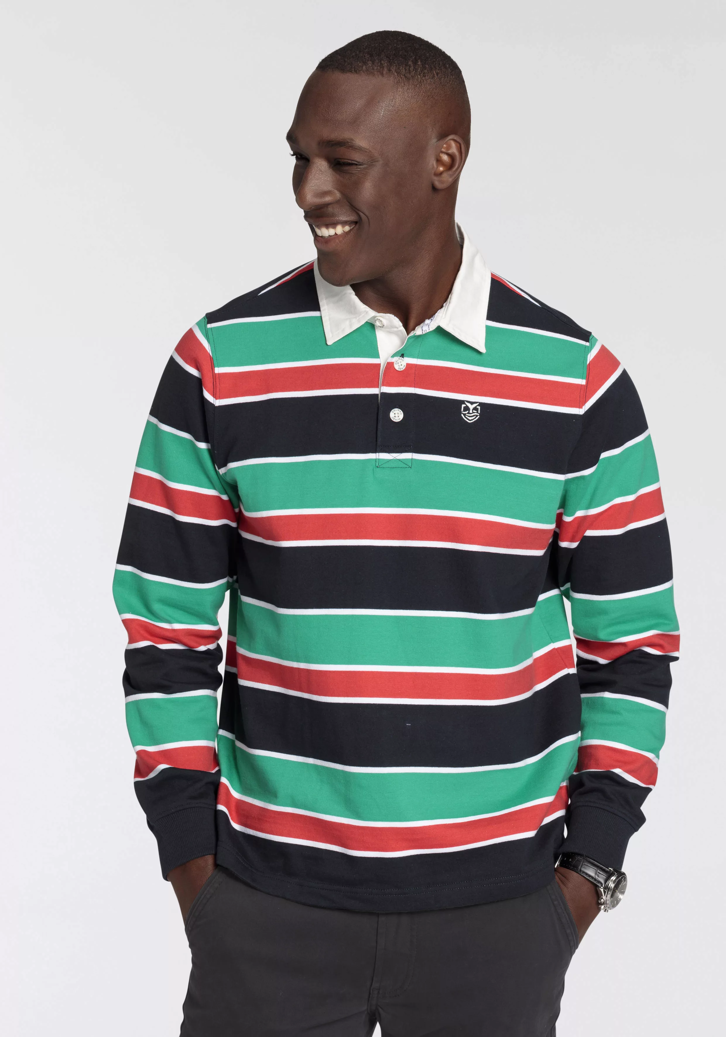 DELMAO Sweatshirt mit Twillkragen günstig online kaufen