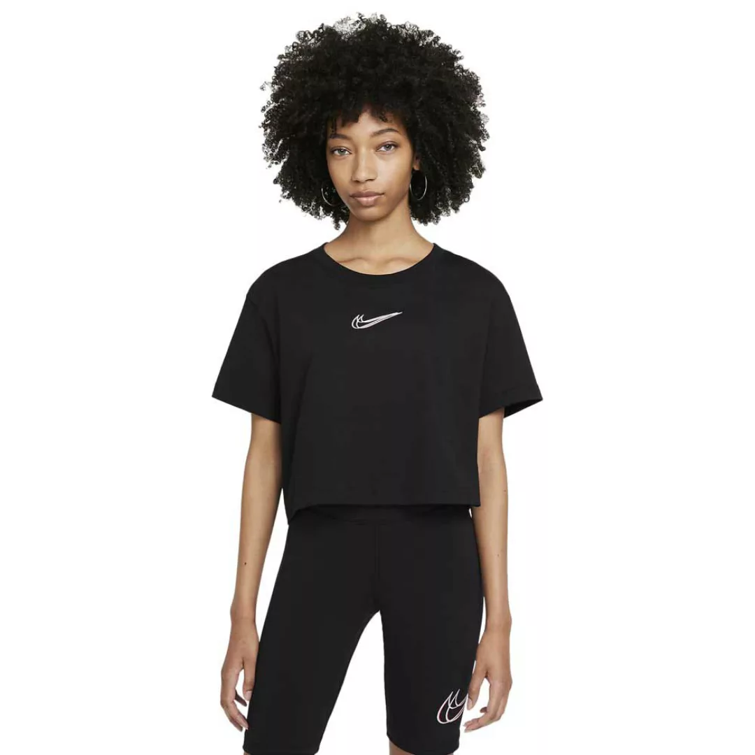 Nike Sportswear Crop Print Kurzarm T-shirt XS Black günstig online kaufen