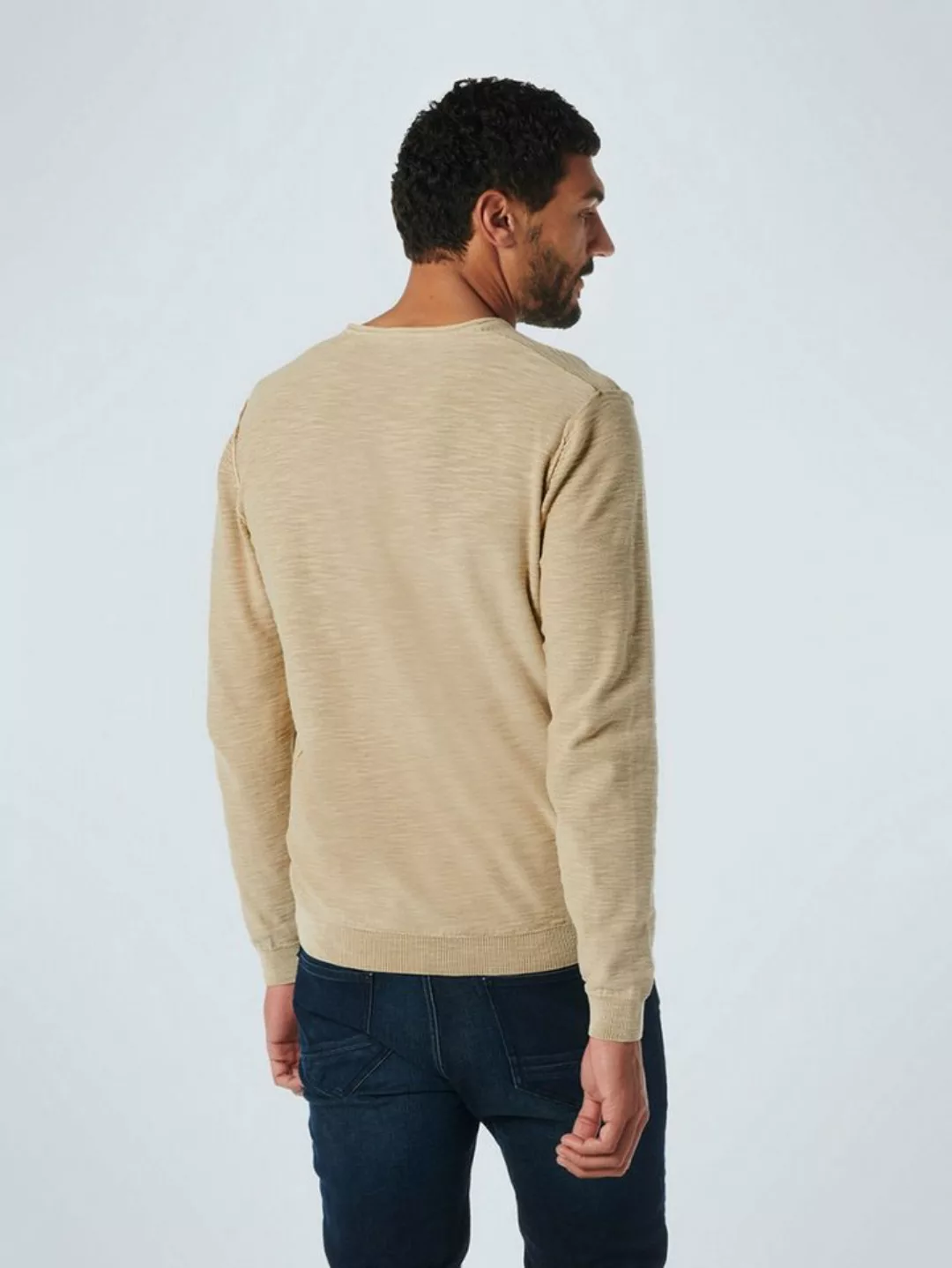 NO EXCESS Strickpullover Pullover Crewneck Garment Dyed + Stone Washed günstig online kaufen