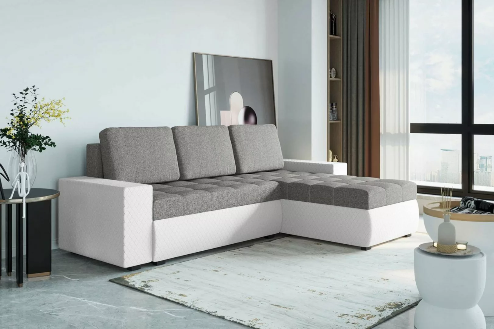 Stylefy Ecksofa Miranda, L-Form, Eckcouch, Sofa, Sitzkomfort, mit Bettfunkt günstig online kaufen