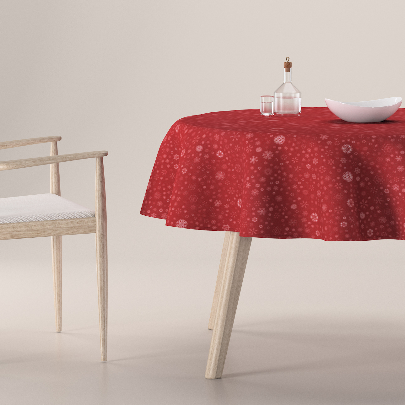 Runde Tischdecke, rot, Christmas (629-45) günstig online kaufen