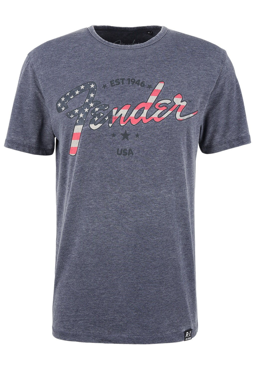 Recovered T-Shirt "Fender American Flag Logo", mit Fender-Logo im Vintage-S günstig online kaufen