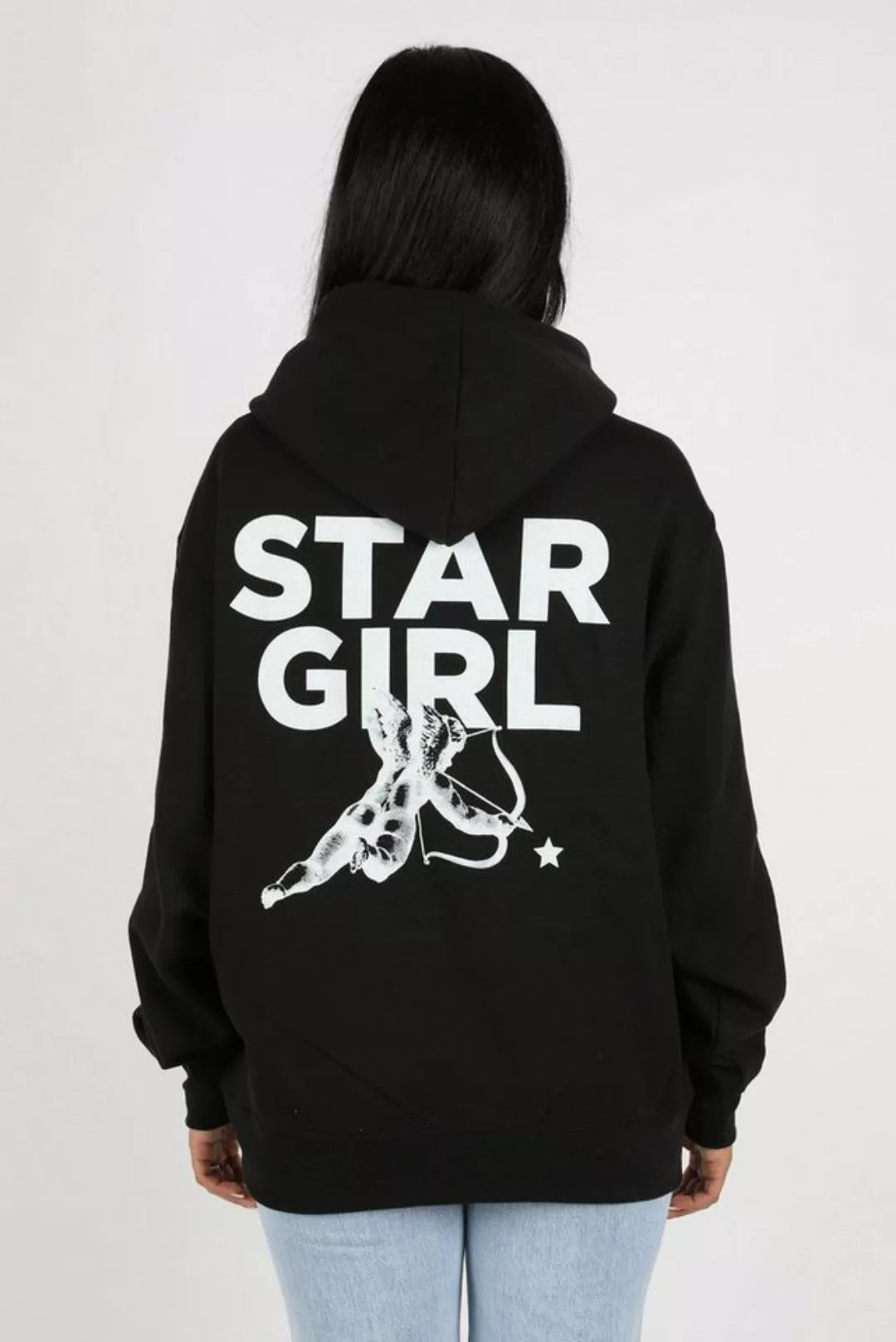 Worldclassca Hoodie Worldclassca Oversized Hoodie STAR GIRL Print Kapuzenpu günstig online kaufen