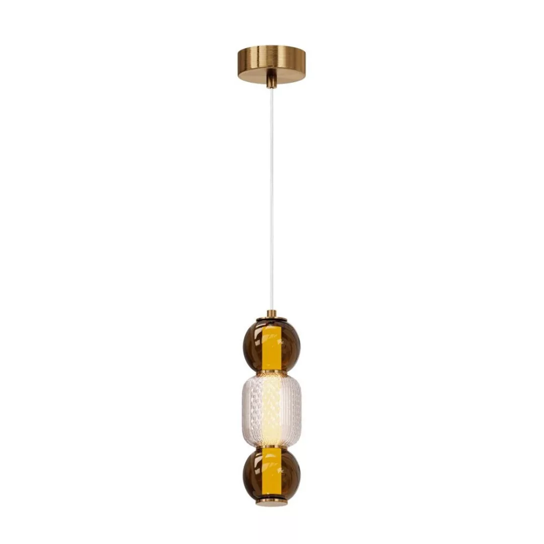 LED Pendelleuchte Drop in Gold und Transparent 16W 2000lm günstig online kaufen