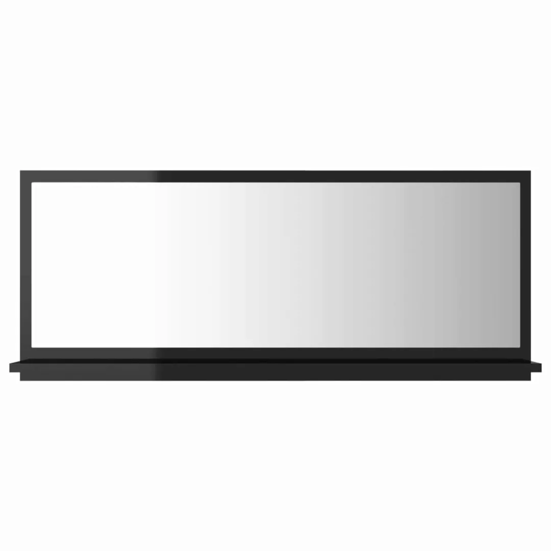 Badspiegel Hochglanz-schwarz 90x10,5x37 Cm Spanplatte günstig online kaufen