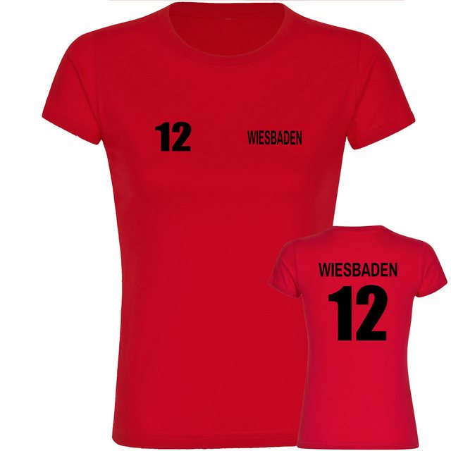 multifanshop T-Shirt Damen Wiesbaden - Trikot Nummer 12 - Frauen günstig online kaufen