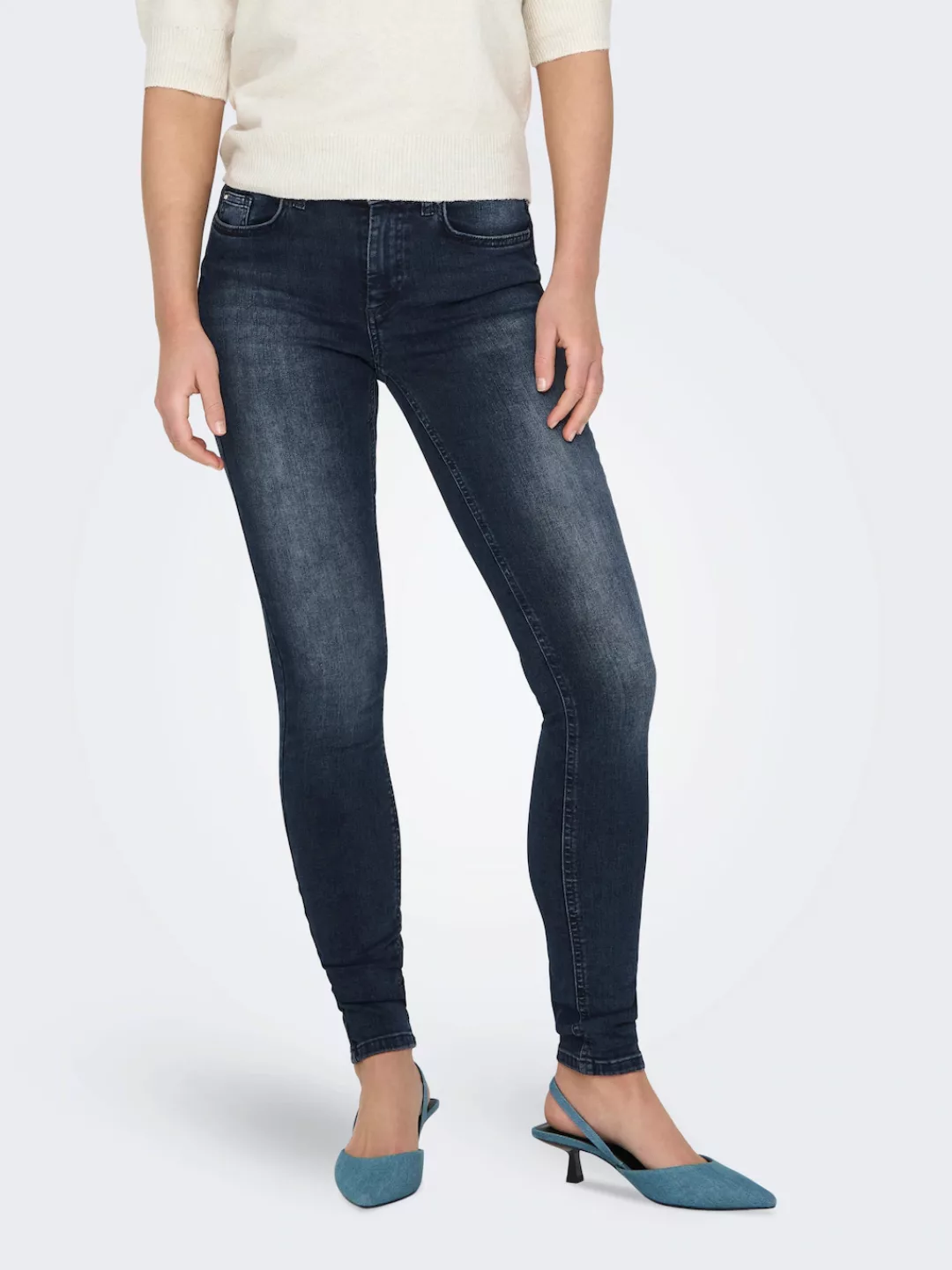 ONLY Skinny-fit-Jeans "ONLBLUSH MID SKINNY DNM REA409 NOOS" günstig online kaufen