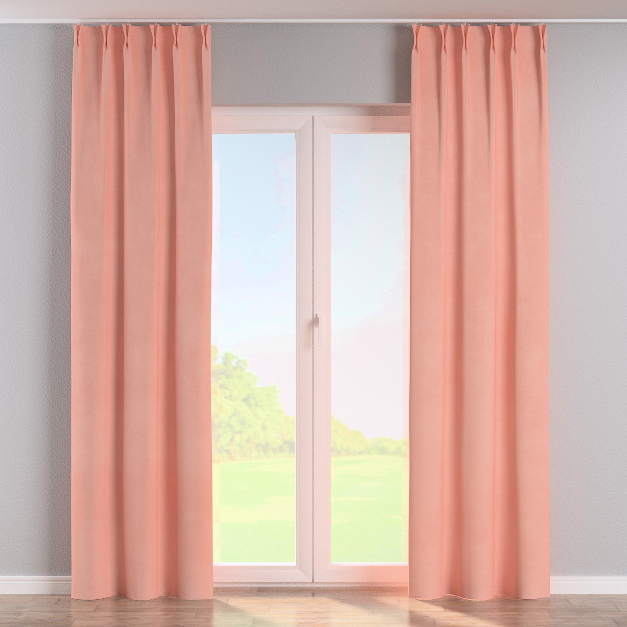 Vorhang mit flämischen 2-er Falten, rosa, Crema (177-77) günstig online kaufen