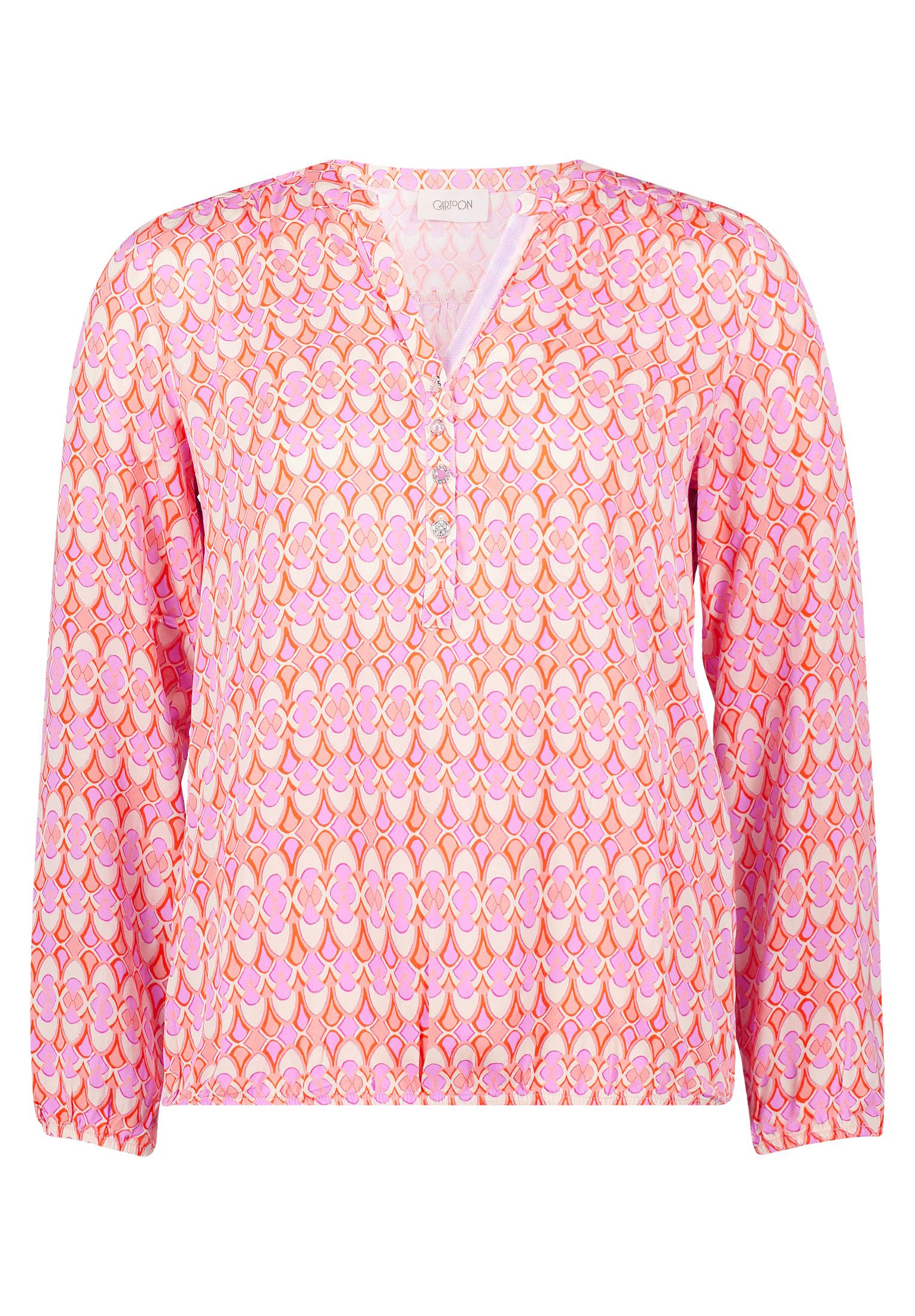 Cartoon Schlupfbluse Cartoon Damen Casual-Bluse mit günstig online kaufen