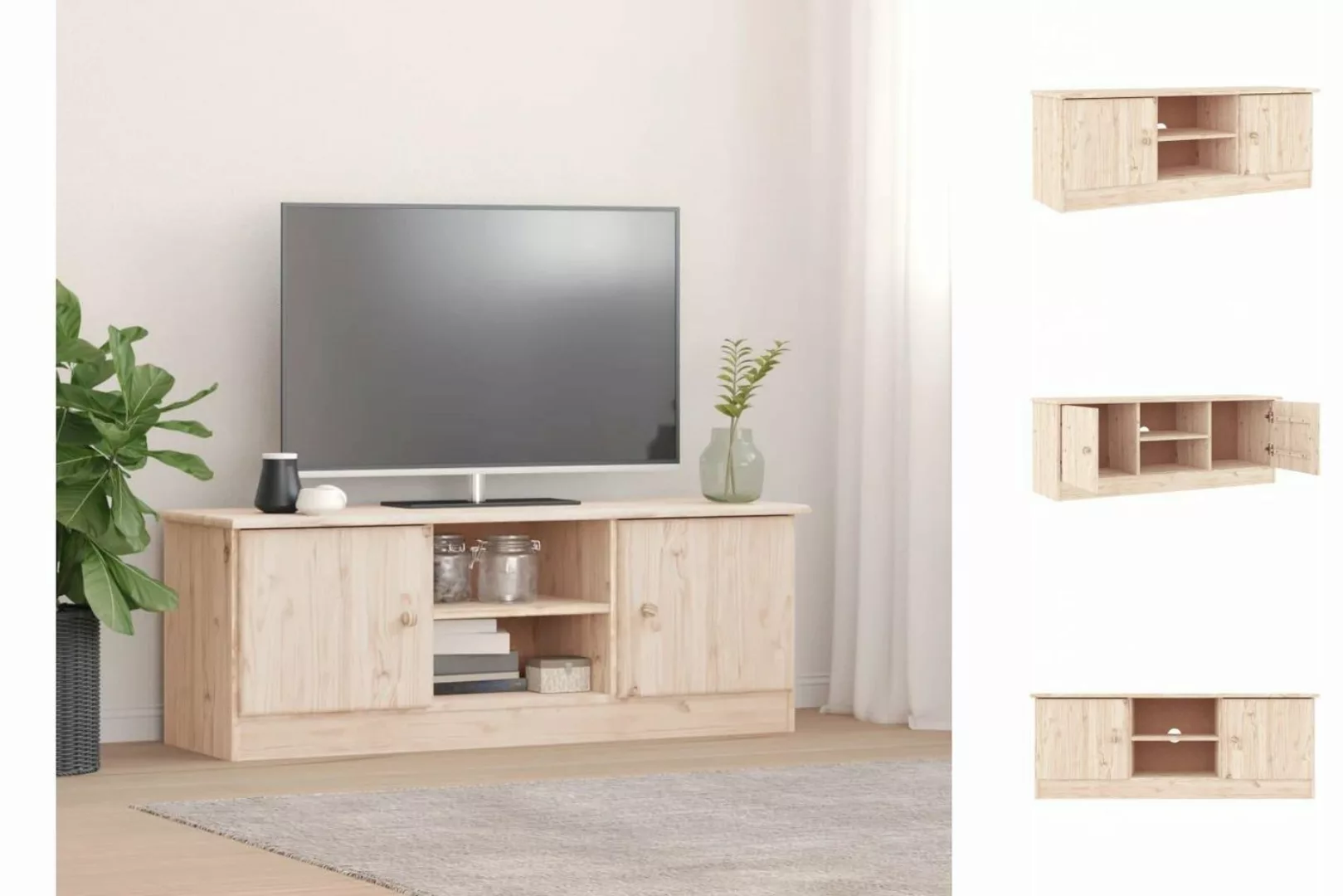 vidaXL TV-Schrank TV-Schrank ALTA 112x35x41 cm Massivholz Kiefer TV-Lowboar günstig online kaufen