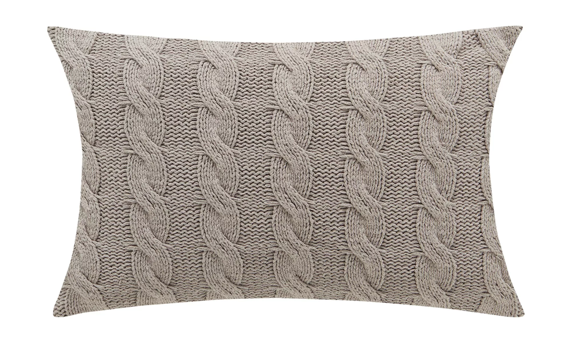 Gray & Jones Kissen Strickoptik  Baltic Breeze - beige - 100% Polyesterfüll günstig online kaufen