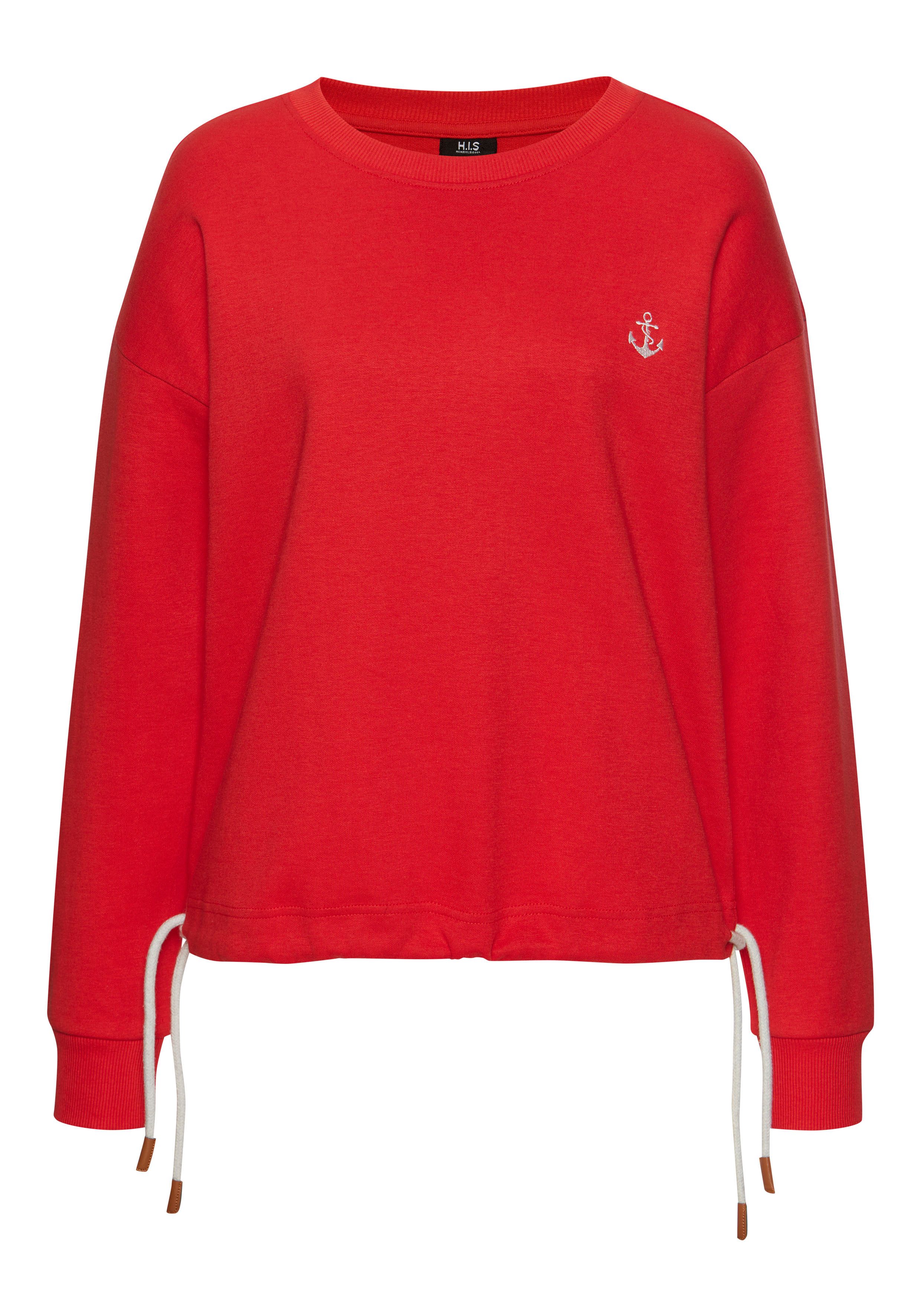 H.I.S Sweater, mit Tunnelzug am Bündchen, Loungewear günstig online kaufen