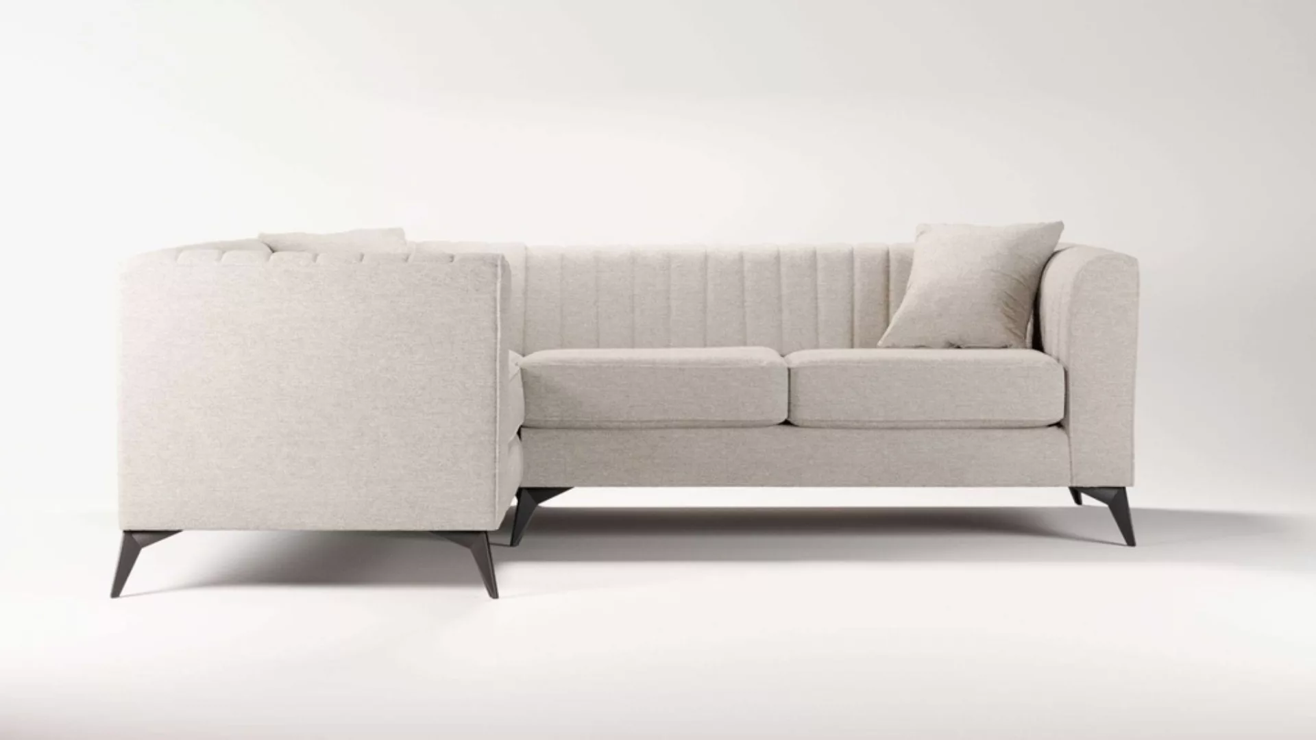 Places of Style Ecksofa "MATTHEW B/T/H: 240/167/74 cm", L-Form, Steppung im günstig online kaufen