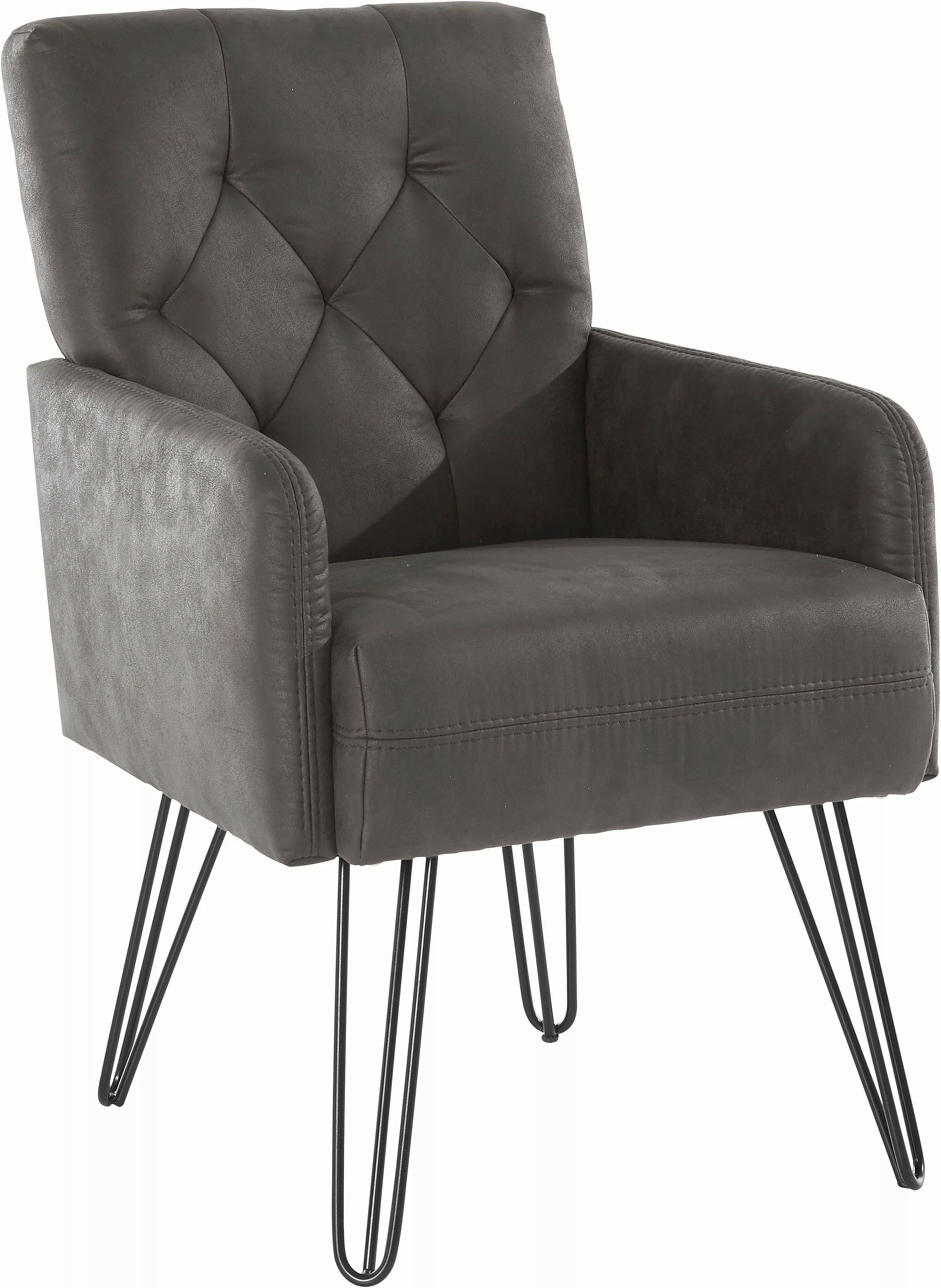 exxpo - sofa fashion Sessel "Doppio, Loungesessel mit Designuntergestell, b günstig online kaufen
