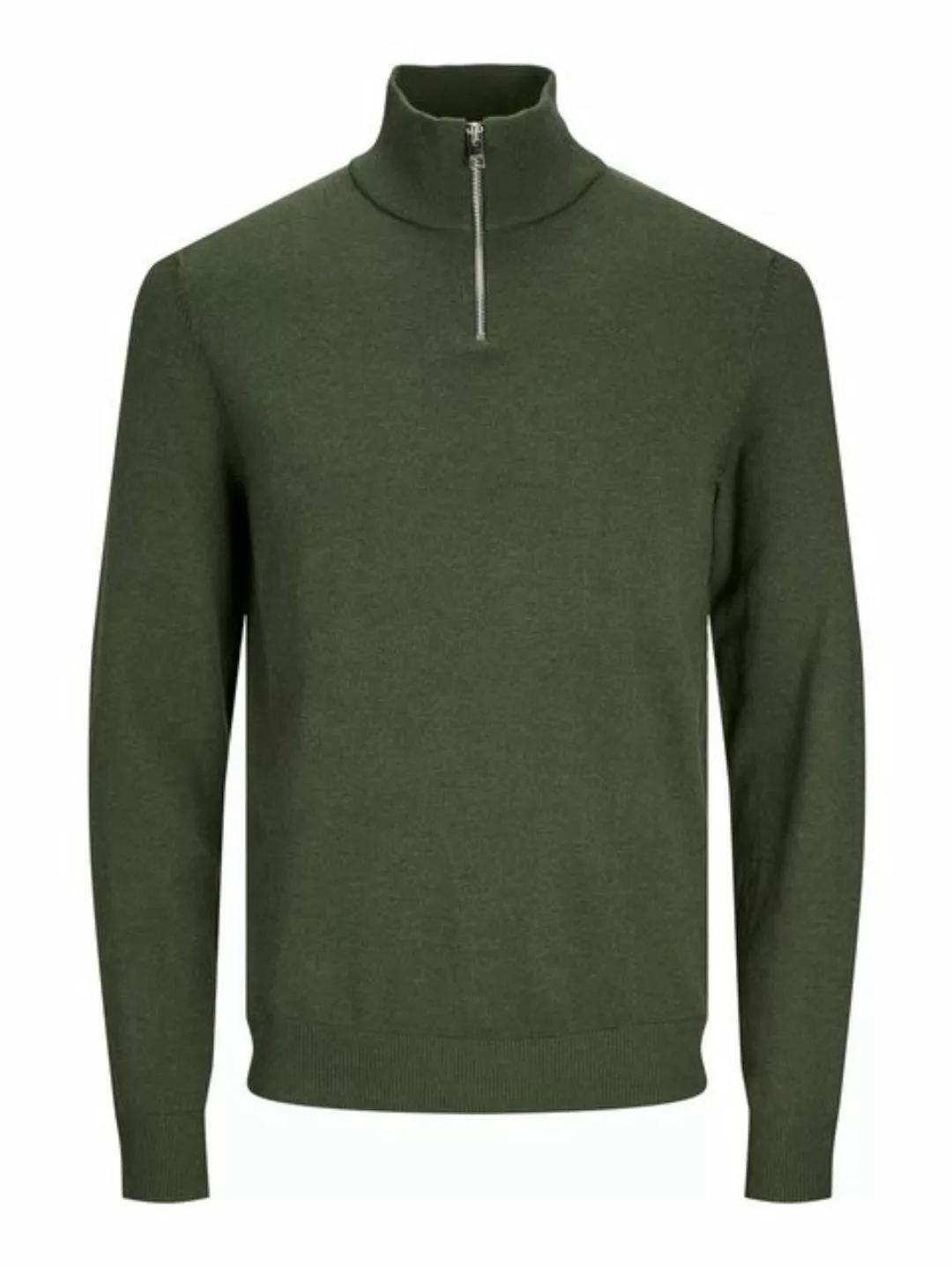 Jack & Jones Troyer JJEEMIL KNIT HALF ZIP NOOS mit Rippbündchen günstig online kaufen