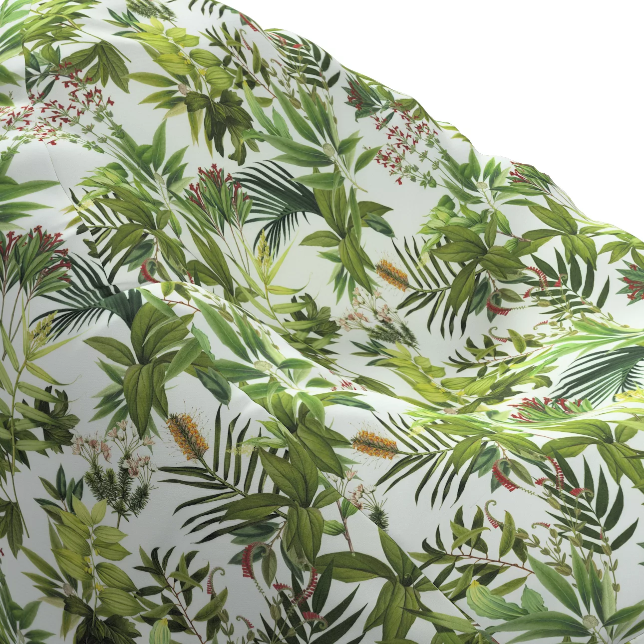 Bezug für Sitzsack, grün-weiß, Bezug für Sitzsack Ø80 x 115 cm, Flowers (14 günstig online kaufen