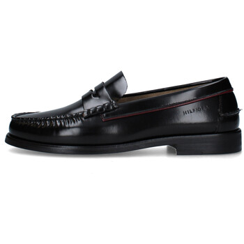 Tommy Hilfiger Slipper "CLASSIC HILFIGER LEATHER LOAFER", Blockabsatz, Busi günstig online kaufen