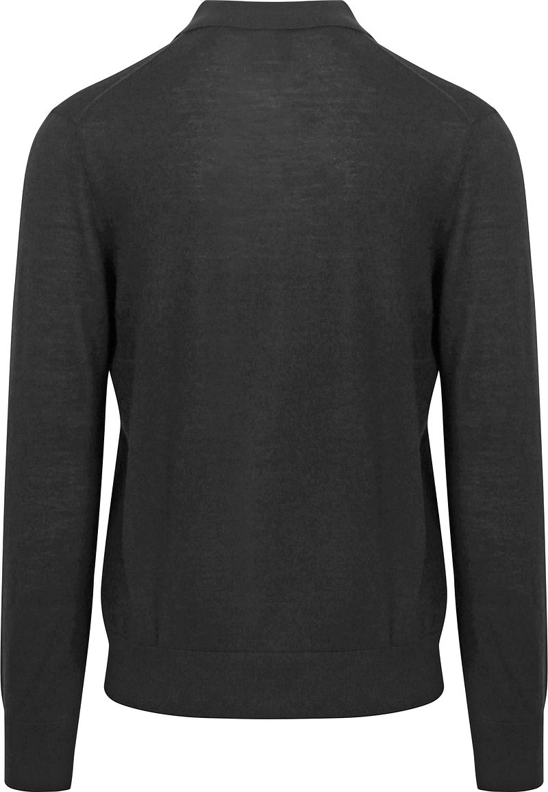 King Essentials The Robert Long Sleeve Poloshirt Merino Schwarz - Größe M günstig online kaufen