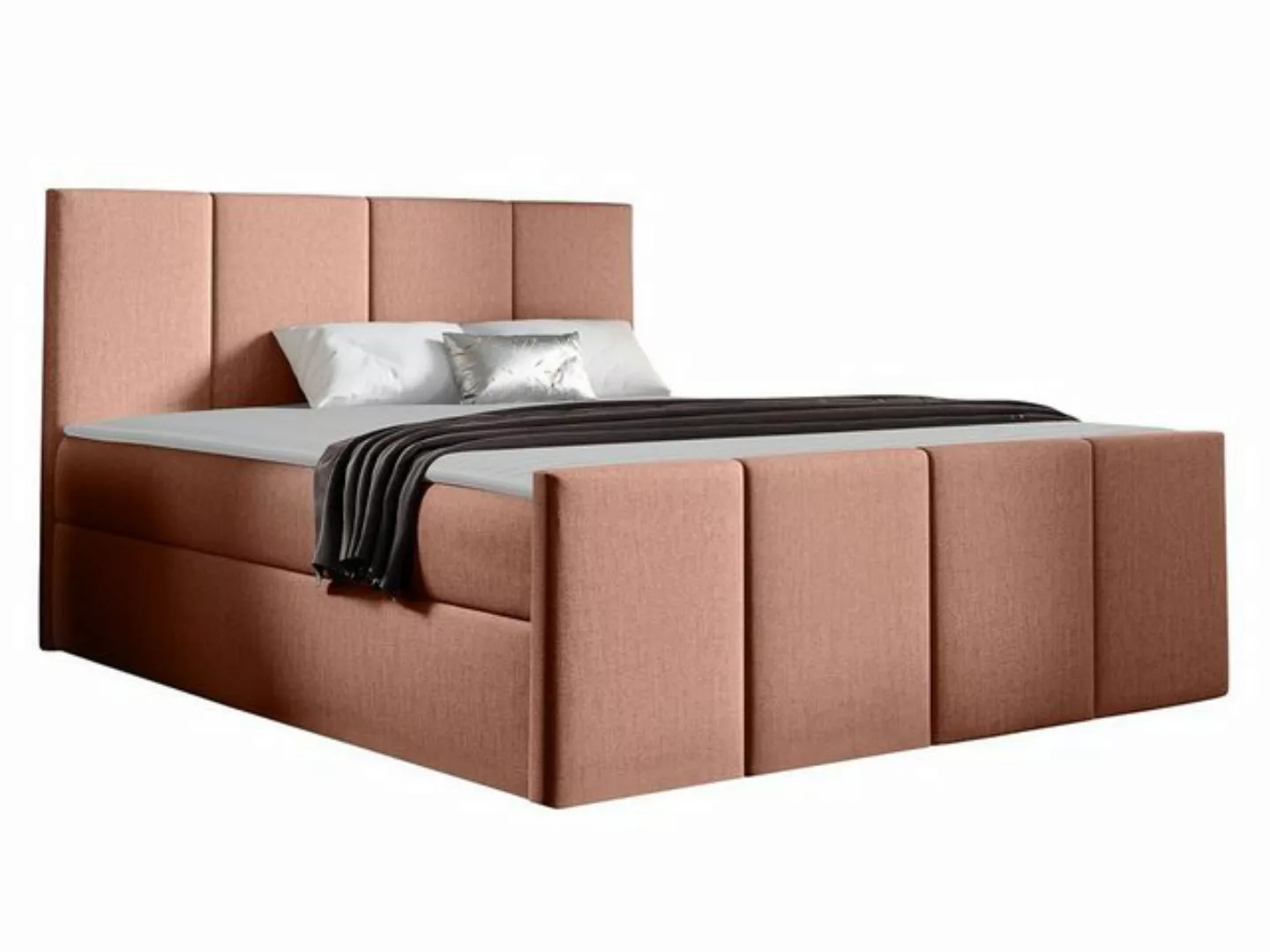 MIRJAN24 Boxspringbett Lars (Polsterkopfteil und Fußteil, Matratze, Topper) günstig online kaufen