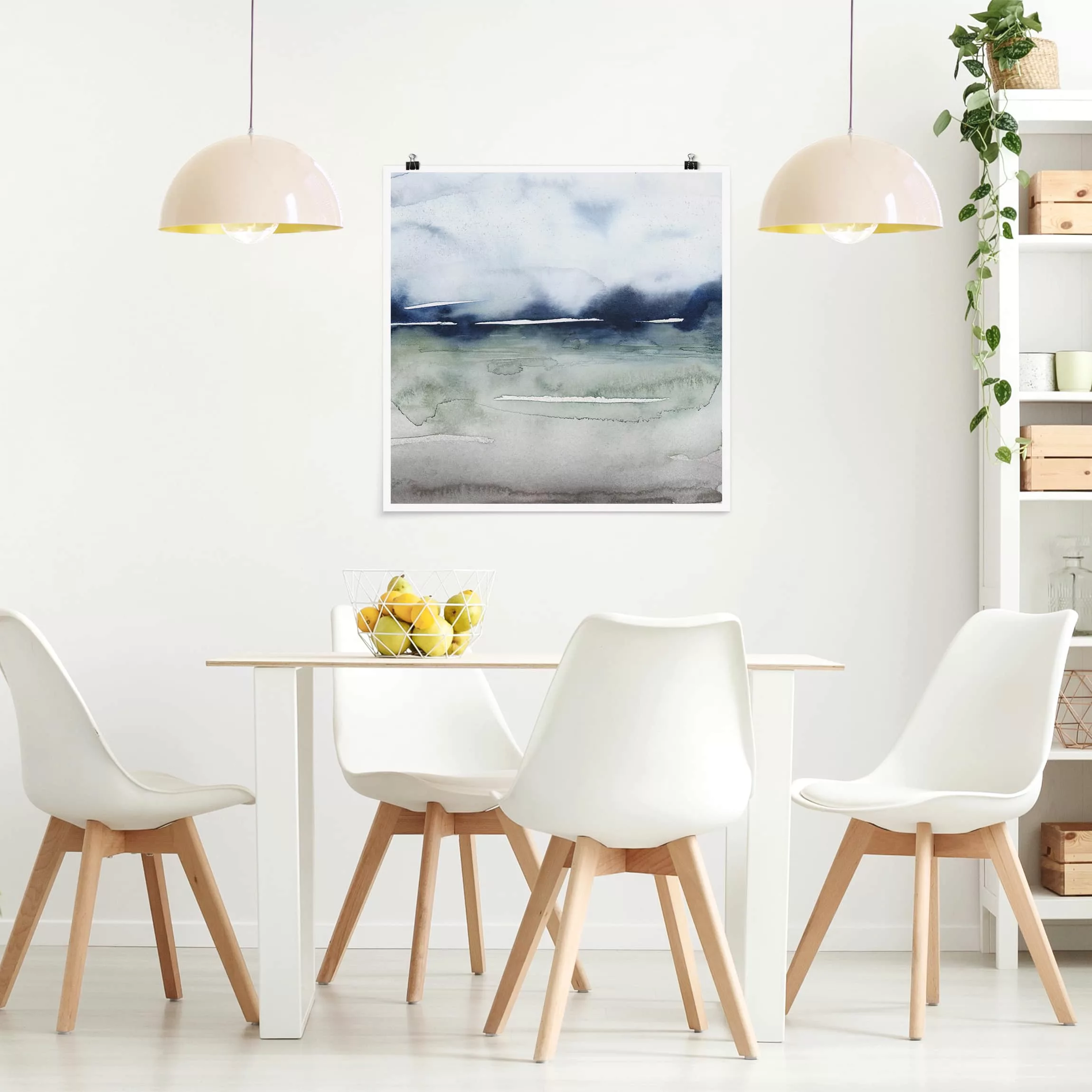 Poster Strand - Quadrat Meereswogen II günstig online kaufen