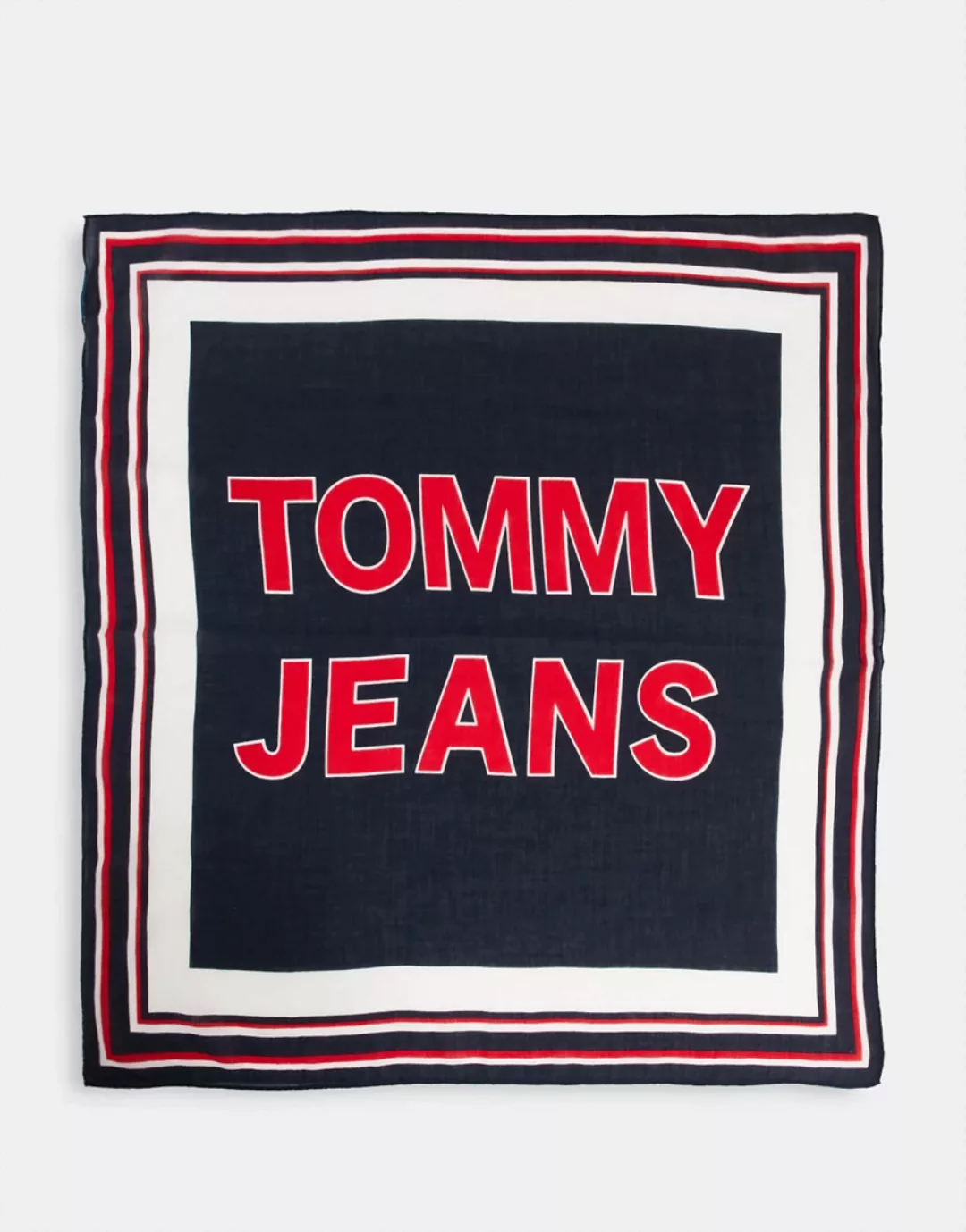 Tommy Jeans – Bandana-Schal in Schwarz mit Logo günstig online kaufen