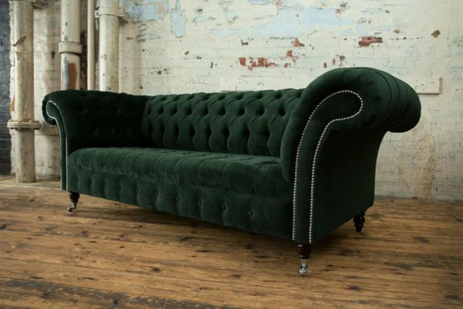 Xlmoebel 3-Sitzer Dreisitzer Chesterfield Design Polstersofa Stoffcouch Sof günstig online kaufen