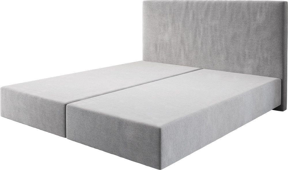 DELIFE Bettgestell Dream-Well, Mikrofaser Grau 180x200 günstig online kaufen