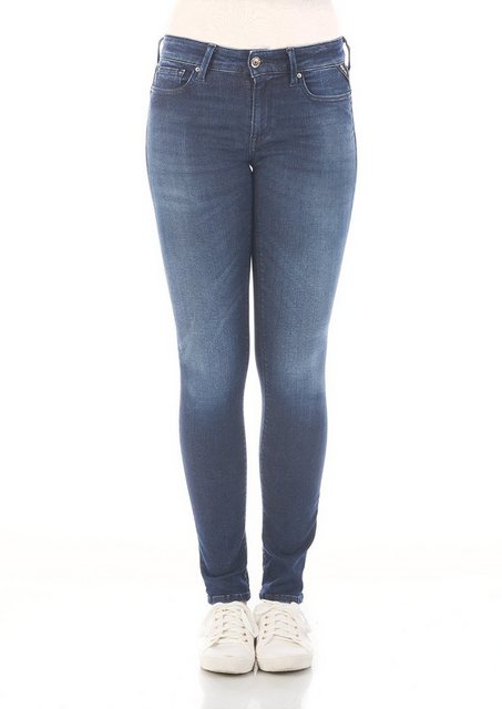 Replay Damen Jeans New Luz - Skinny Fit - Hyperflex - Blau - Dark Blue günstig online kaufen