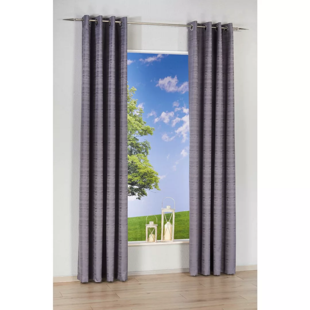 Ösenvorhang Turin grau B/L: ca. 140x245 cm günstig online kaufen