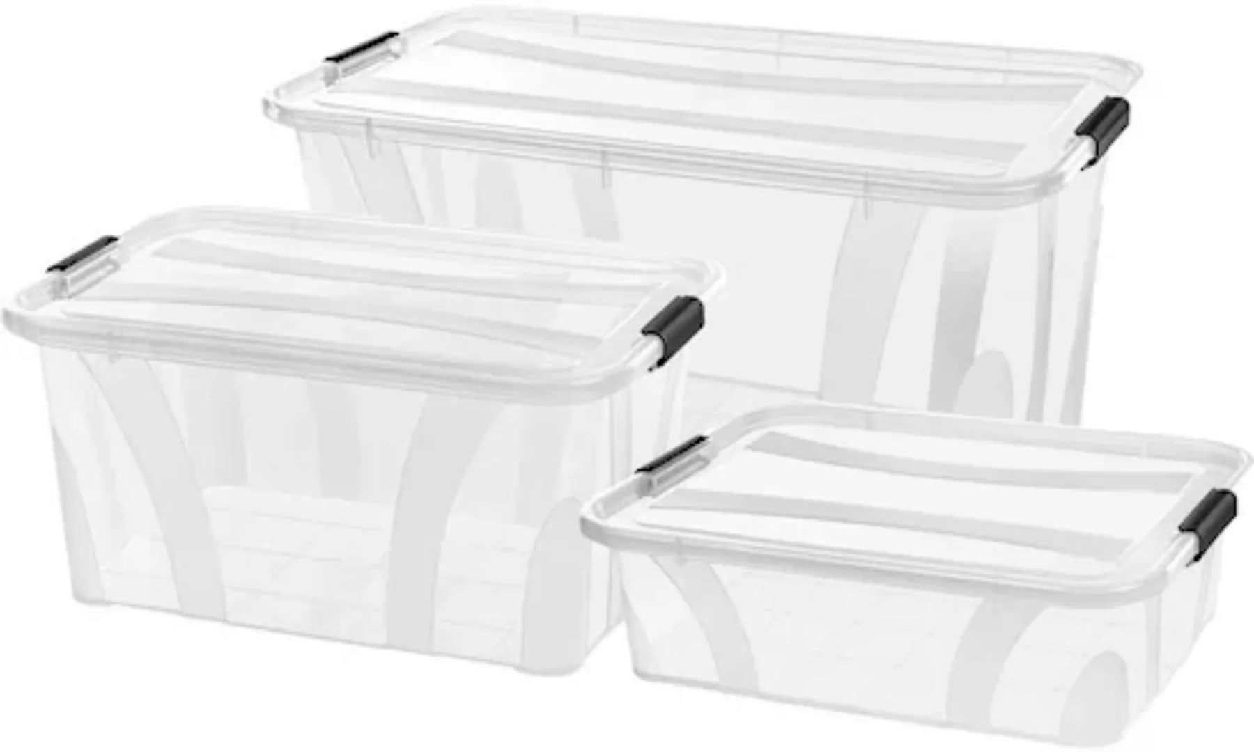 Siena Home Aufbewahrungsbox "Anzio", (Set, 3 St.), Kunststoff, 100% recycle günstig online kaufen