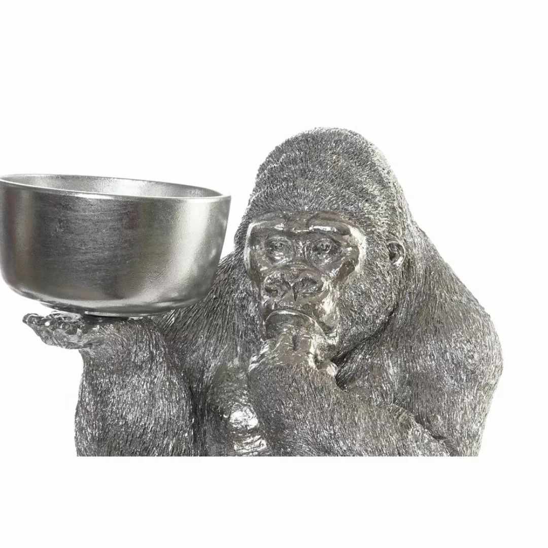 Deko-figur Dkd Home Decor Silberfarben Harz Gorilla (32 X 26,5 X 36 Cm) günstig online kaufen