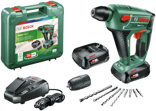 Bosch Home & Garden Akku-Bohrhammer »Uneo Maxx«, (Set), inkl. 2 Akkus, Lade günstig online kaufen