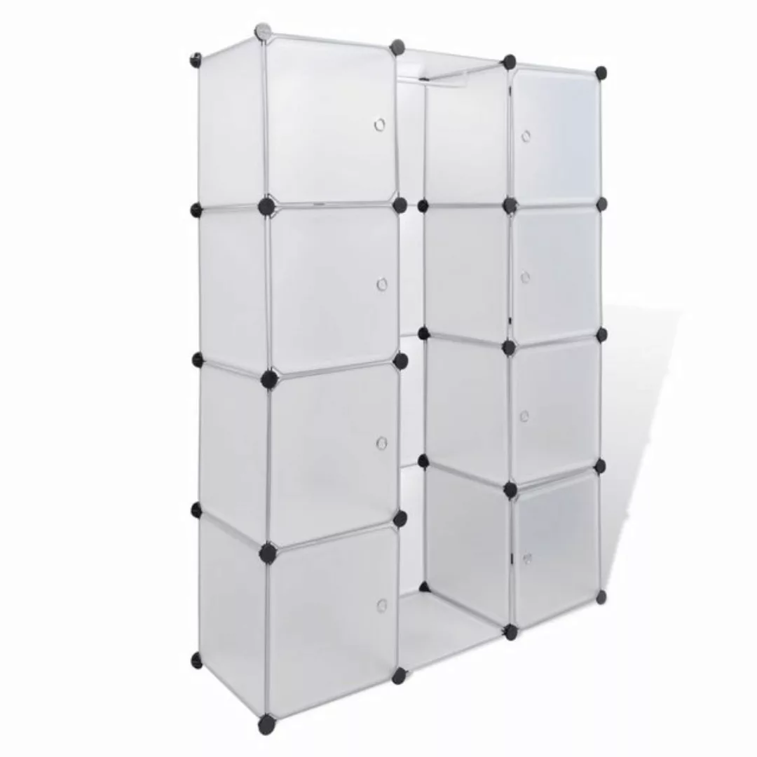 furnicato Kleiderschrank Modularer Schrank mit 9 Fächern 37x115x150 cm Weiß günstig online kaufen