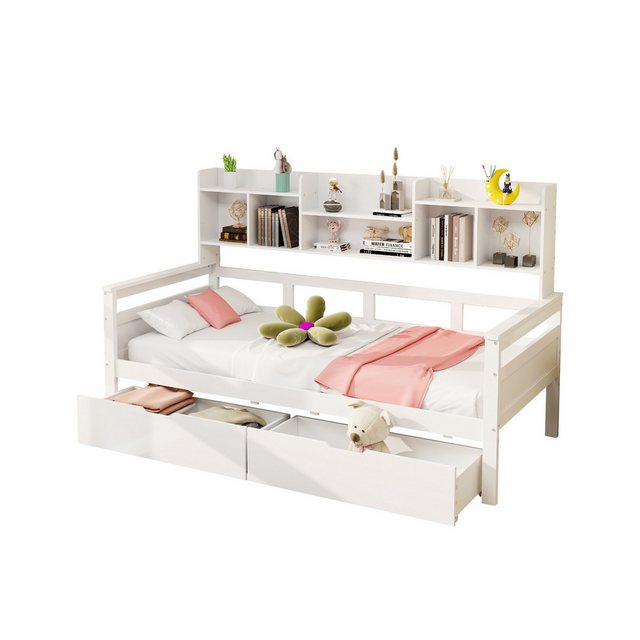 OKWISH Kinderbett Einzelbett Holzbett Daybett Tagesbett Schlafsofa (mit Sta günstig online kaufen