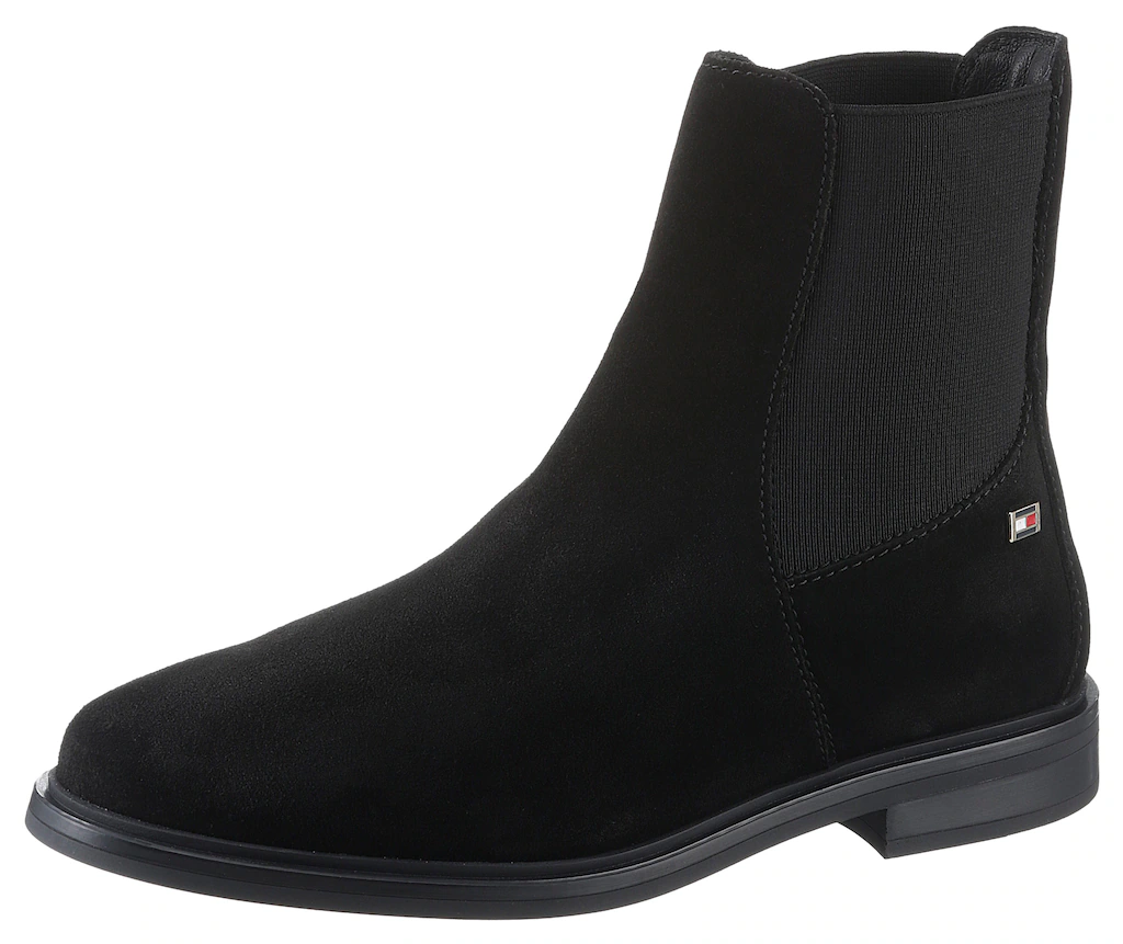 Tommy Hilfiger Chelseaboots "FLAG SUEDE LOW CHELSEA", Blockabsatz, Business günstig online kaufen