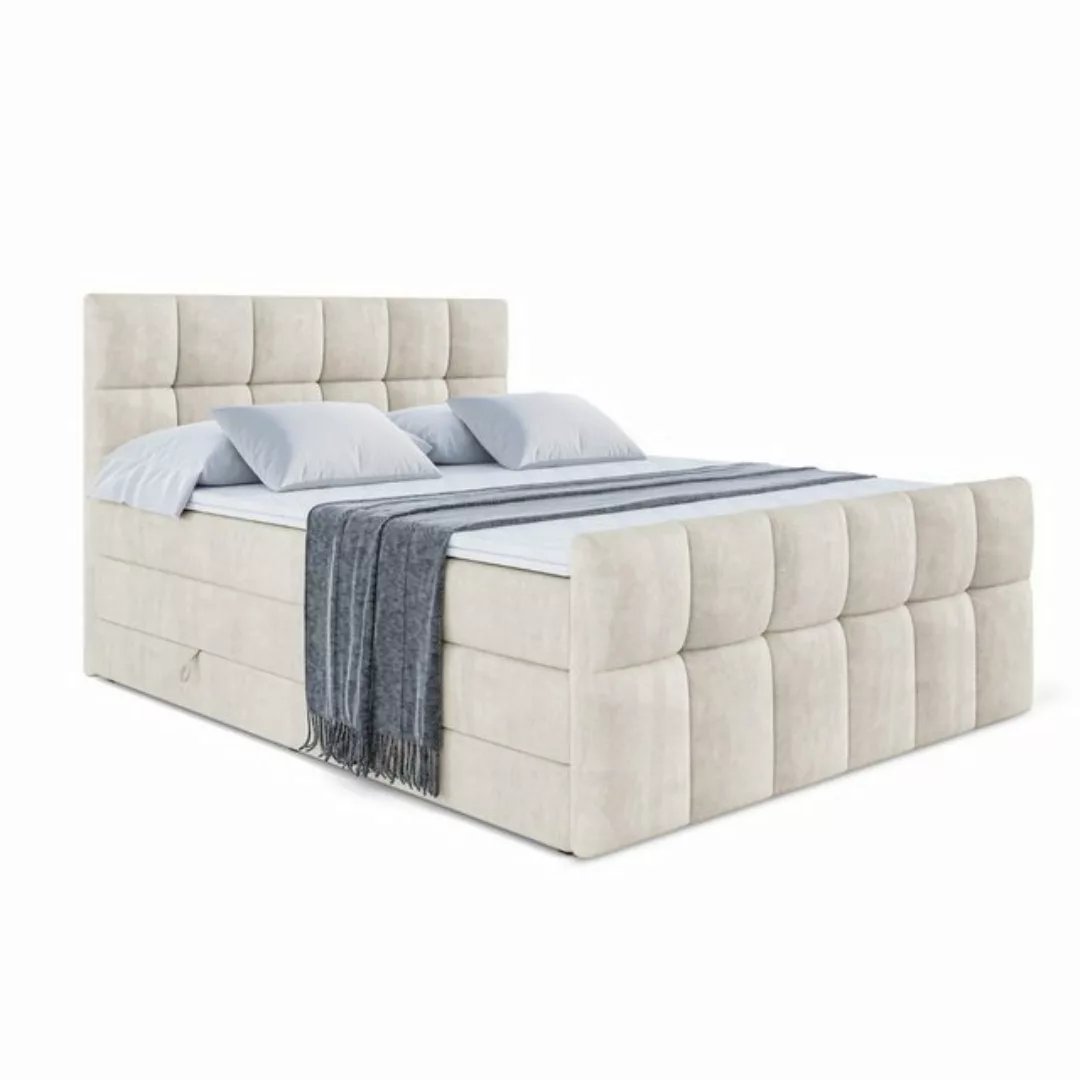 ALTDECOR Boxspringbett RICAR-Z KING (Multipocket-Matratze H4 und H3 Matratz günstig online kaufen