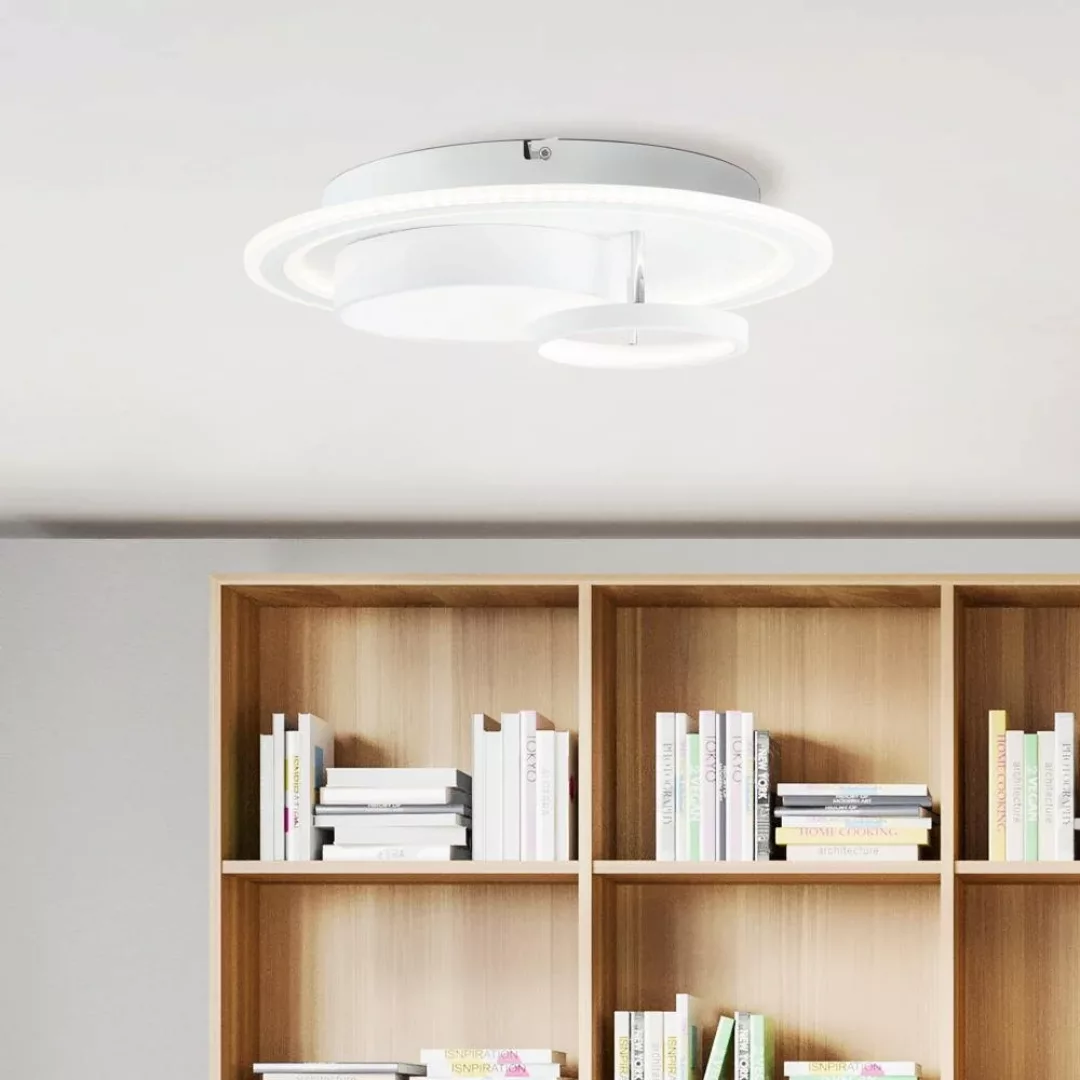 Brilliant LED-Deckenleuchte Sigune Ø 40 cm 3000-6000 Kelvin Weiß - Schwarz günstig online kaufen