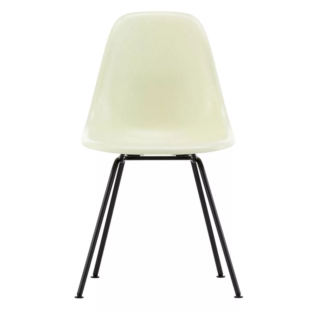 Vitra - Eames Fiberglass Side Chair DSX schwarz - Pergament/Sitzschale Fibe günstig online kaufen