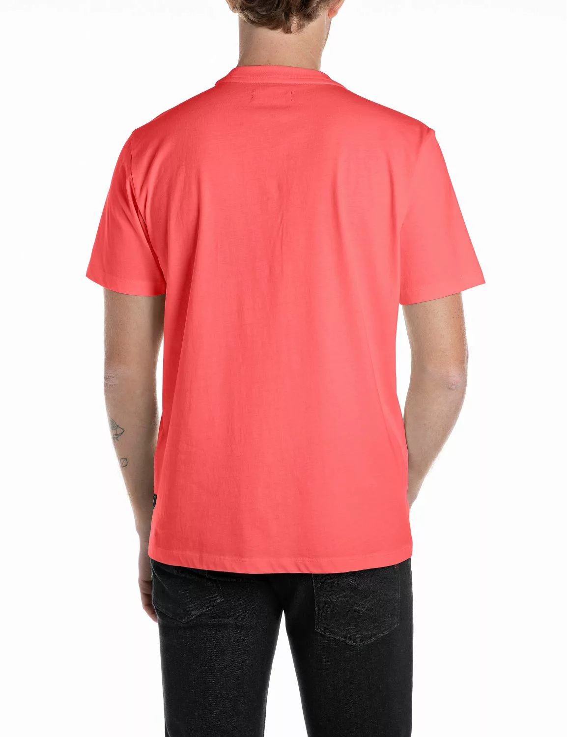 Replay Herren Rundhals T-Shirt BASIC JERSEY BIG 30/1 Regular Fit günstig online kaufen