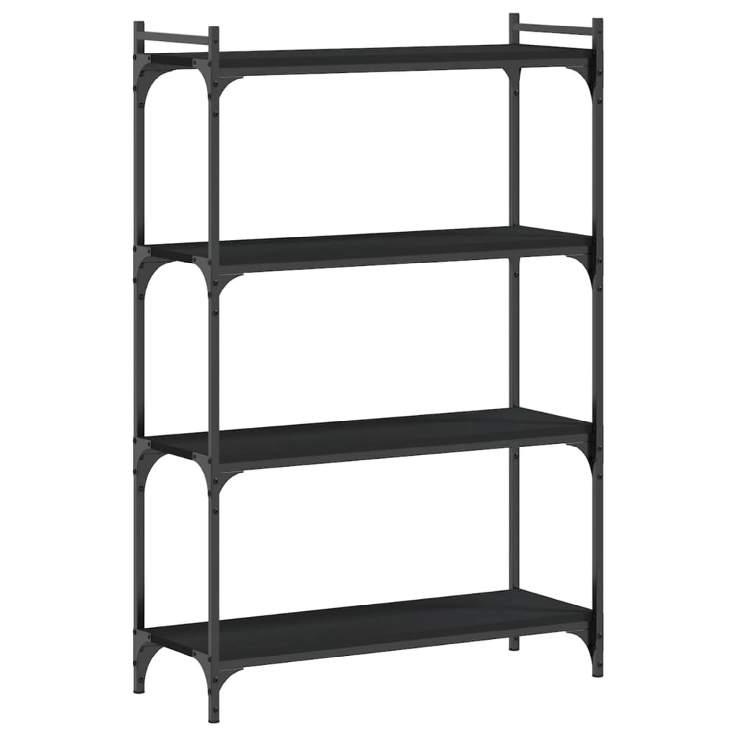 vidaXL Bücherregal 4 Böden Schwarz 80x30x120 cm Holzwerkstoff günstig online kaufen